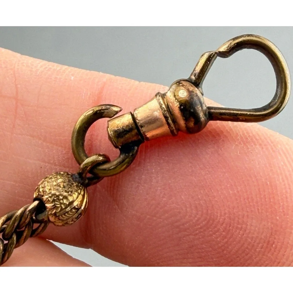 Vintage FOB Gold Filled Chain Basketball Swivel Dog Clip CLB & Co 11
